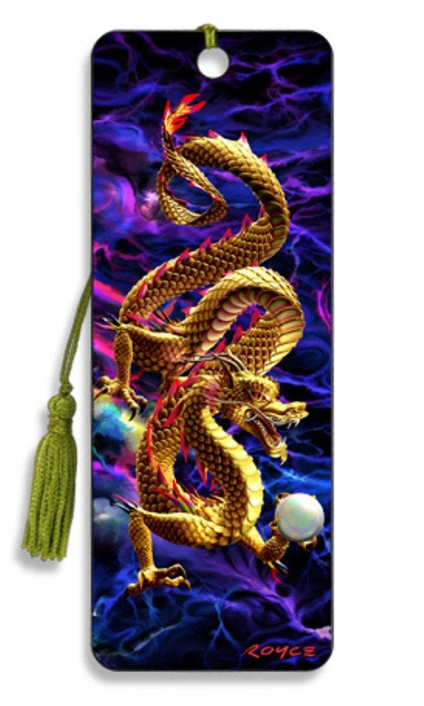 3D Dragon Royce Bookmark - by Artgame (Golden Dragon)